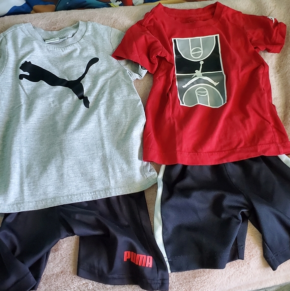 2 pairs of 4T shirts and shorts - Picture 1 of 3